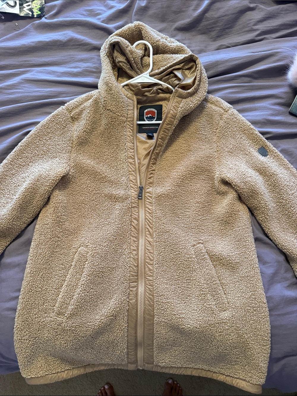 Madison Teddy Jacket in Beige